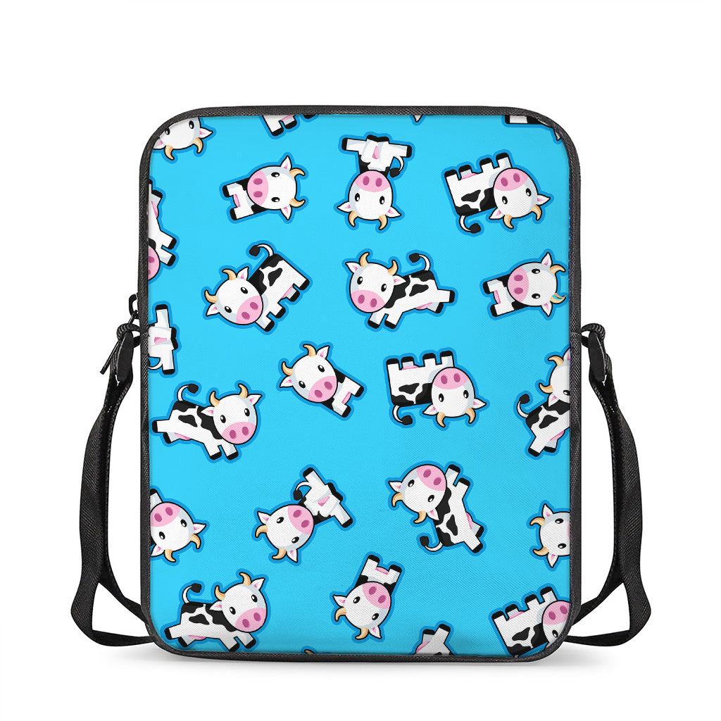 Cute Cartoon Baby Cow Pattern Print Rectangular Crossbody Bag