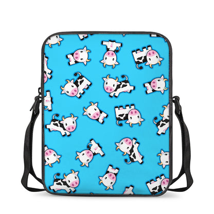 Cute Cartoon Baby Cow Pattern Print Rectangular Crossbody Bag