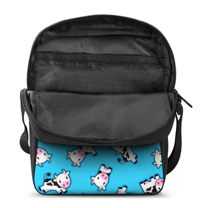 Cute Cartoon Baby Cow Pattern Print Rectangular Crossbody Bag
