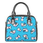Cute Cartoon Baby Cow Pattern Print Shoulder Handbag