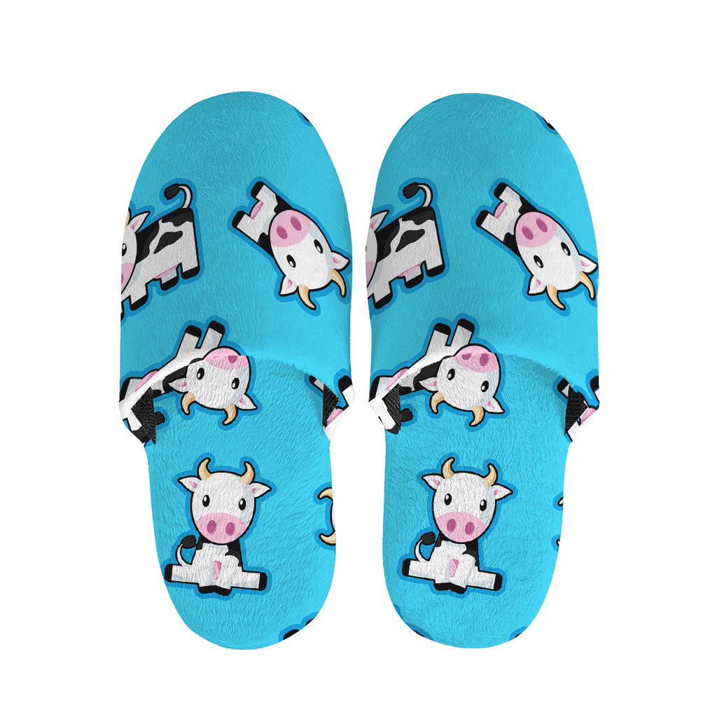 Cute Cartoon Baby Cow Pattern Print Slippers