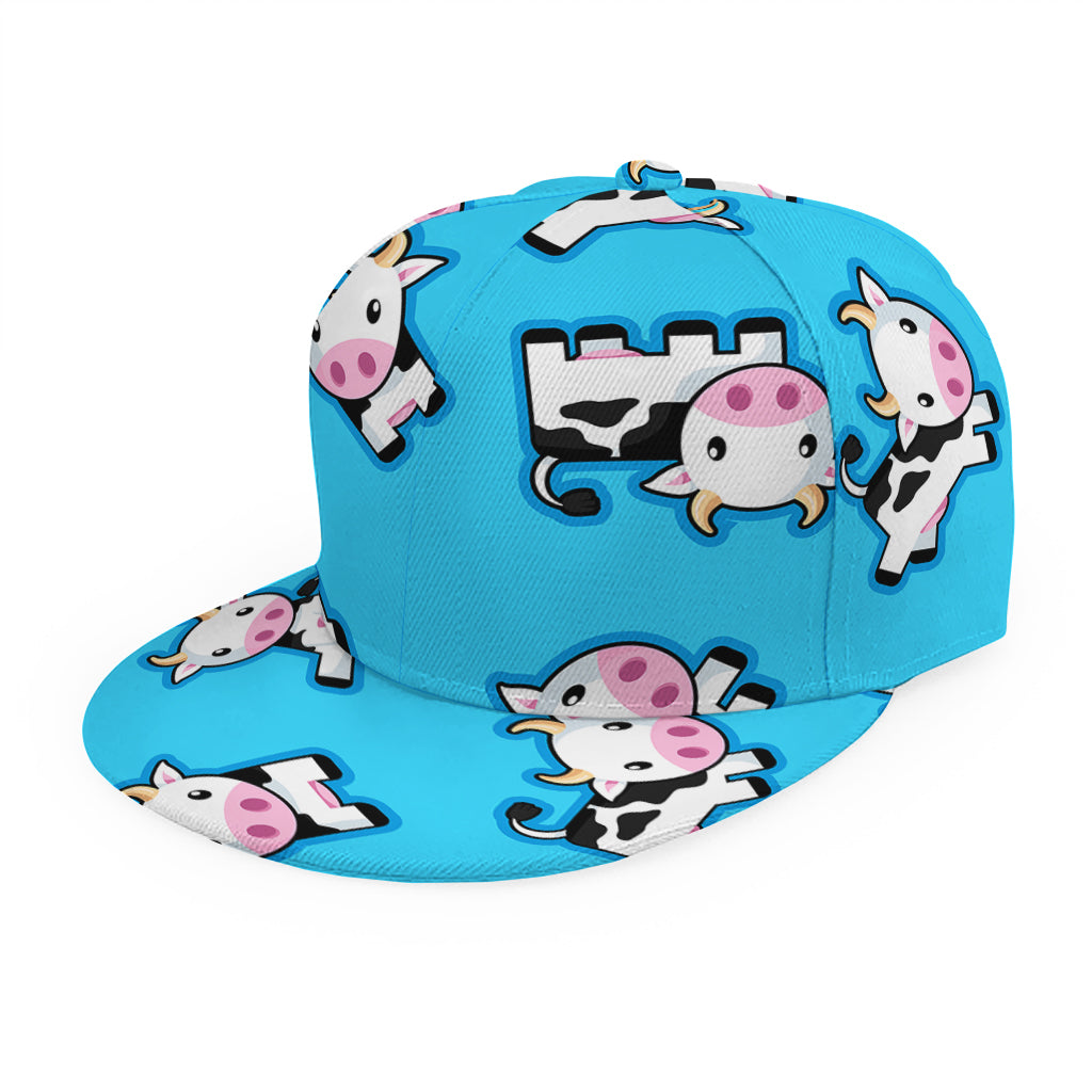 Cute Cartoon Baby Cow Pattern Print Snapback Cap