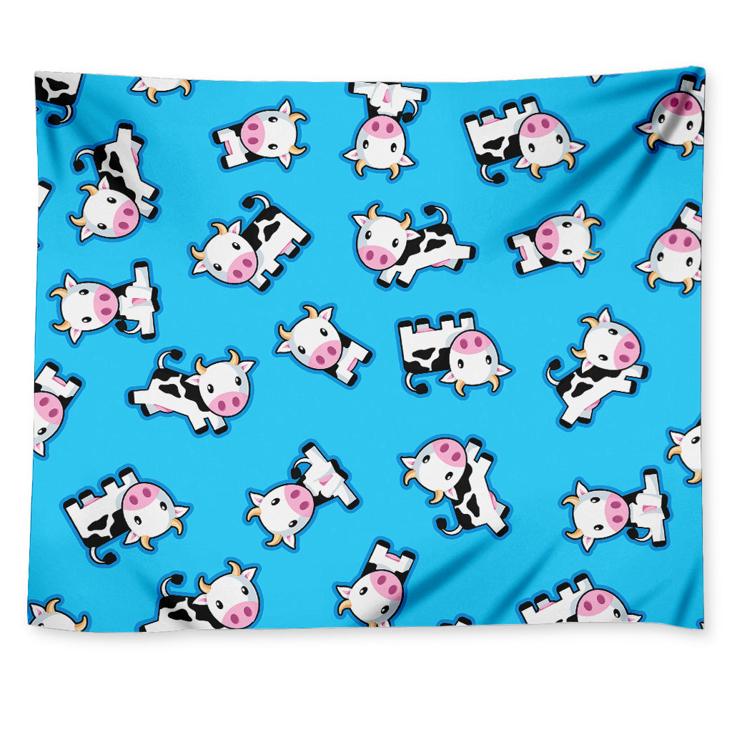 Cute Cartoon Baby Cow Pattern Print Tapestry