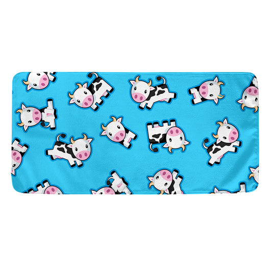 Cute Cartoon Baby Cow Pattern Print Towel