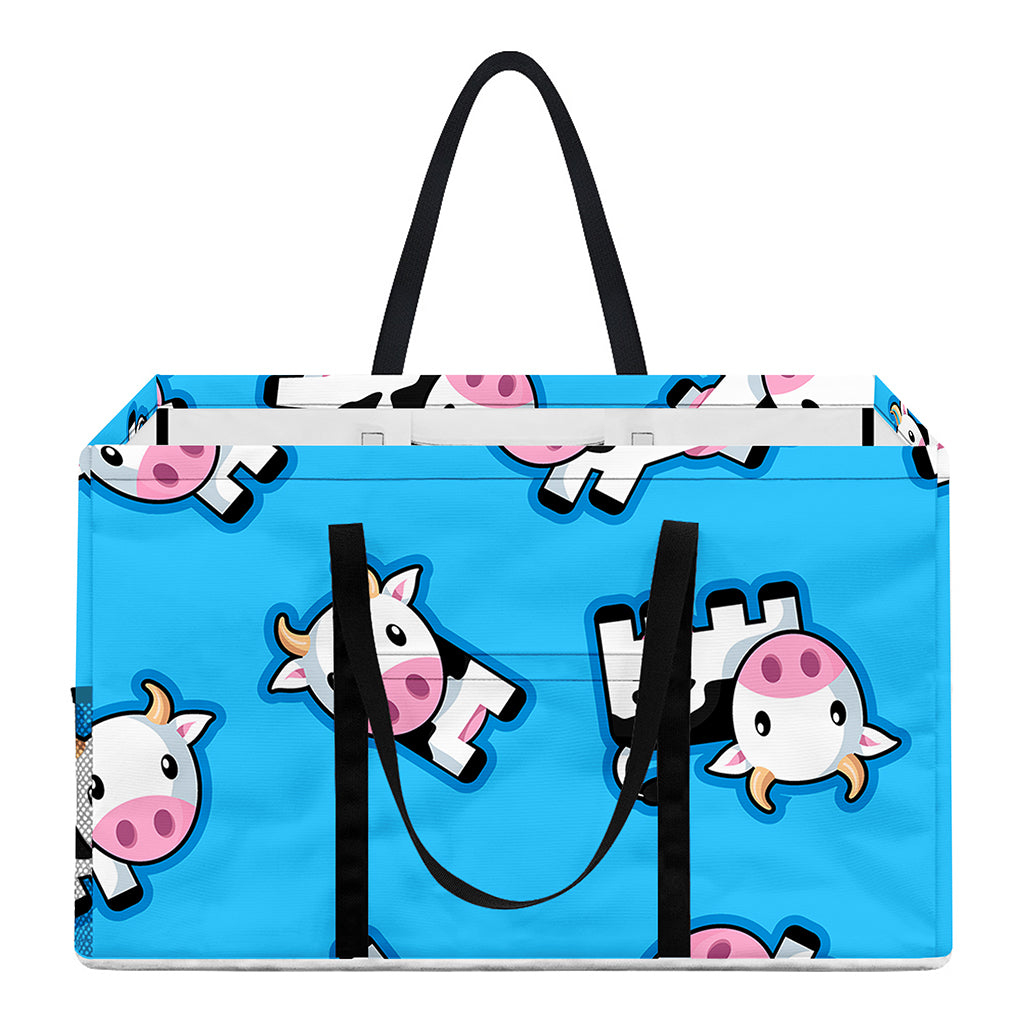 Cute Cartoon Baby Cow Pattern Print Utility Tote Bag