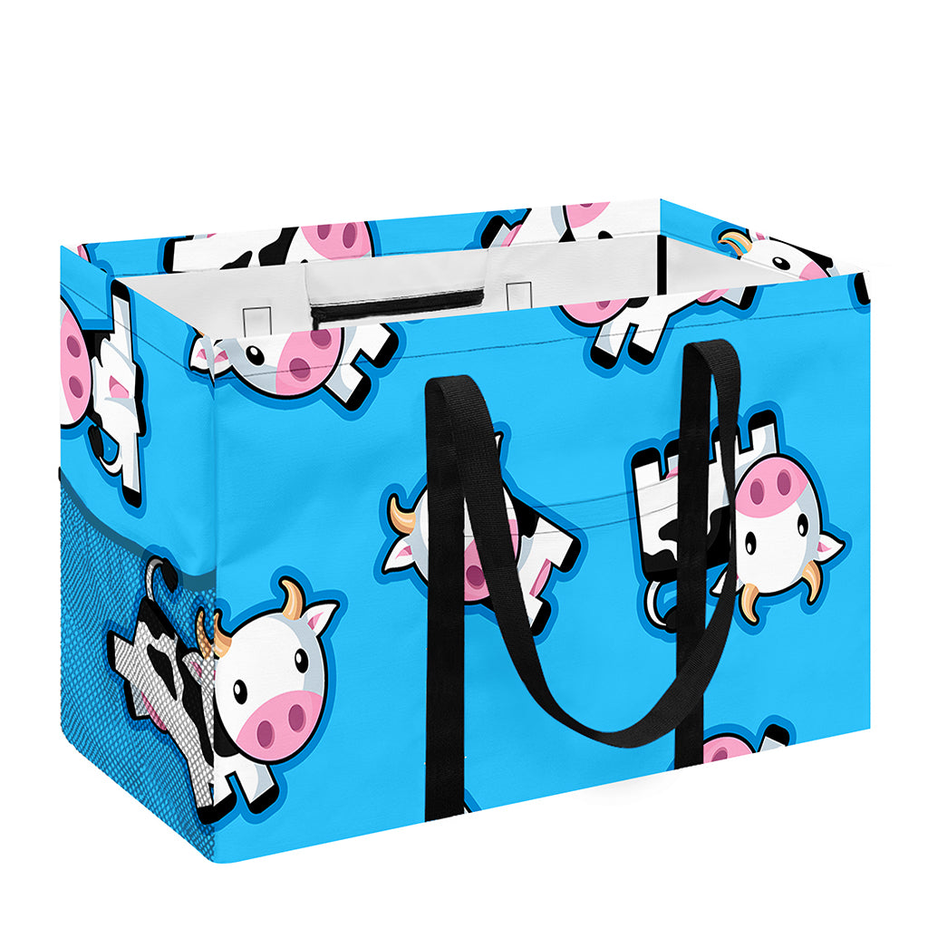 Cute Cartoon Baby Cow Pattern Print Utility Tote Bag