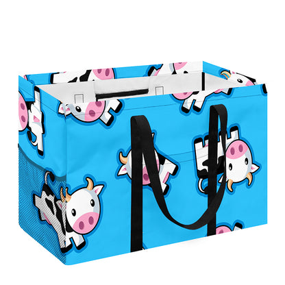 Cute Cartoon Baby Cow Pattern Print Utility Tote Bag
