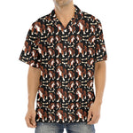 Cute Cartoon Beagle Pattern Print Aloha Shirt