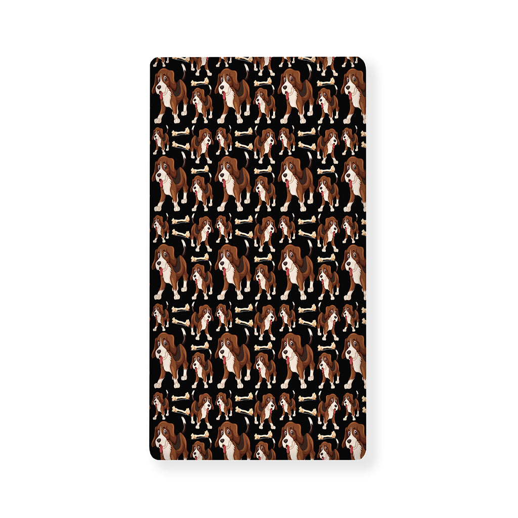 Cute Cartoon Beagle Pattern Print Baby Crib Sheet