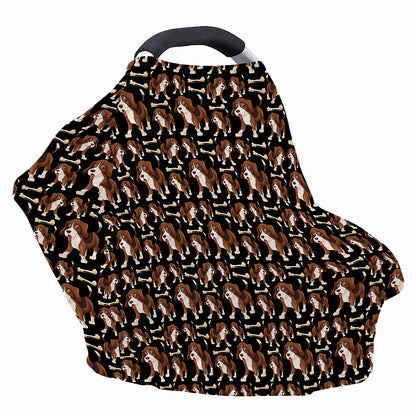 Cute Cartoon Beagle Pattern Print Baby Seat Cover