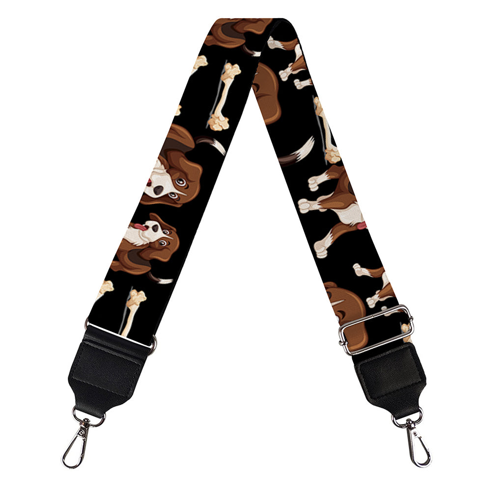 Cute Cartoon Beagle Pattern Print Bag Strap