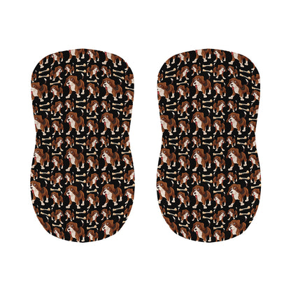 Cute Cartoon Beagle Pattern Print Bar Stool Covers