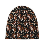 Cute Cartoon Beagle Pattern Print Beanie