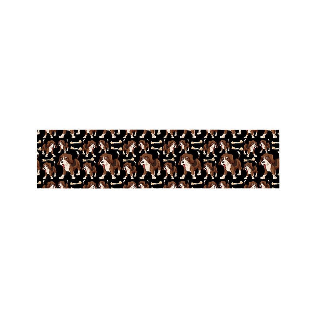 Cute Cartoon Beagle Pattern Print Bed Runner