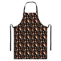 Cute Cartoon Beagle Pattern Print Bib Apron With Pocket