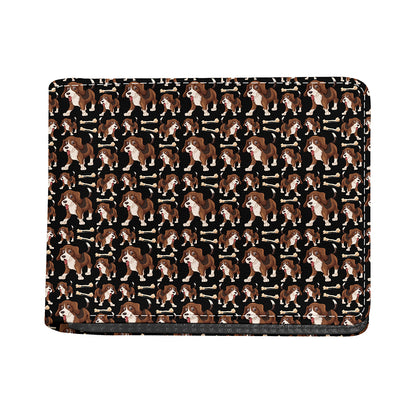 Cute Cartoon Beagle Pattern Print Bifold Wallet