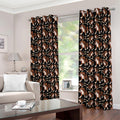 Cute Cartoon Beagle Pattern Print Dimout Grommet Curtains