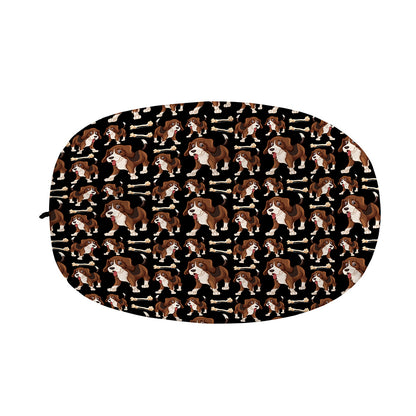 Cute Cartoon Beagle Pattern Print Car Side Mirror Covers
