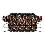 Cute Cartoon Beagle Pattern Print Car Windshield Snow Cover