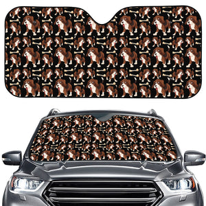 Cute Cartoon Beagle Pattern Print Car Windshield Sun Shade