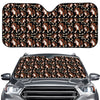 Cute Cartoon Beagle Pattern Print Car Windshield Sun Shade