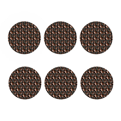 Cute Cartoon Beagle Pattern Print Coaster Set