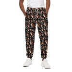Cute Cartoon Beagle Pattern Print Cotton Pants