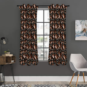 Cute Cartoon Beagle Pattern Print Curtain