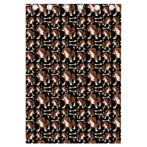 Cute Cartoon Beagle Pattern Print Curtain