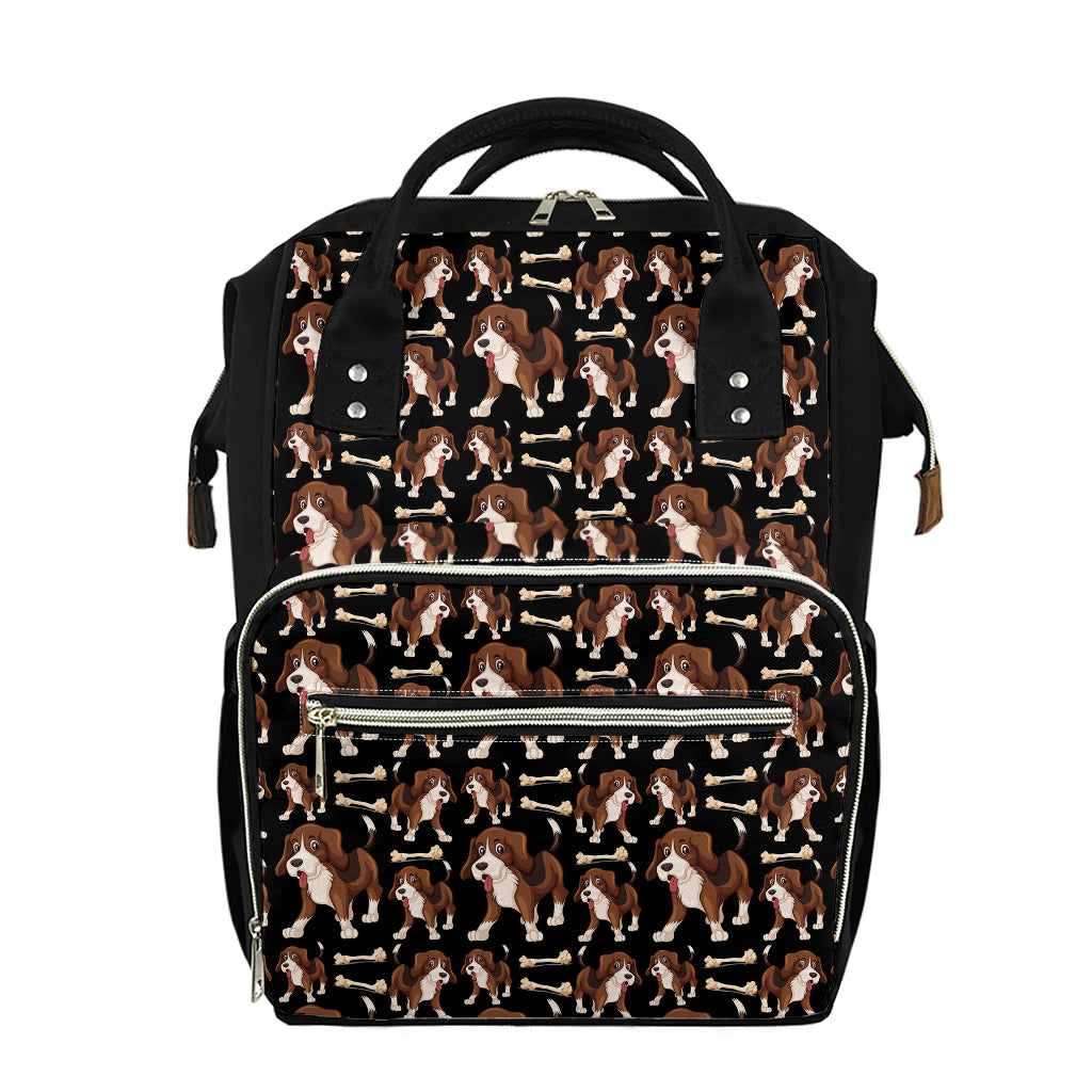 Cute Cartoon Beagle Pattern Print Diaper Bag