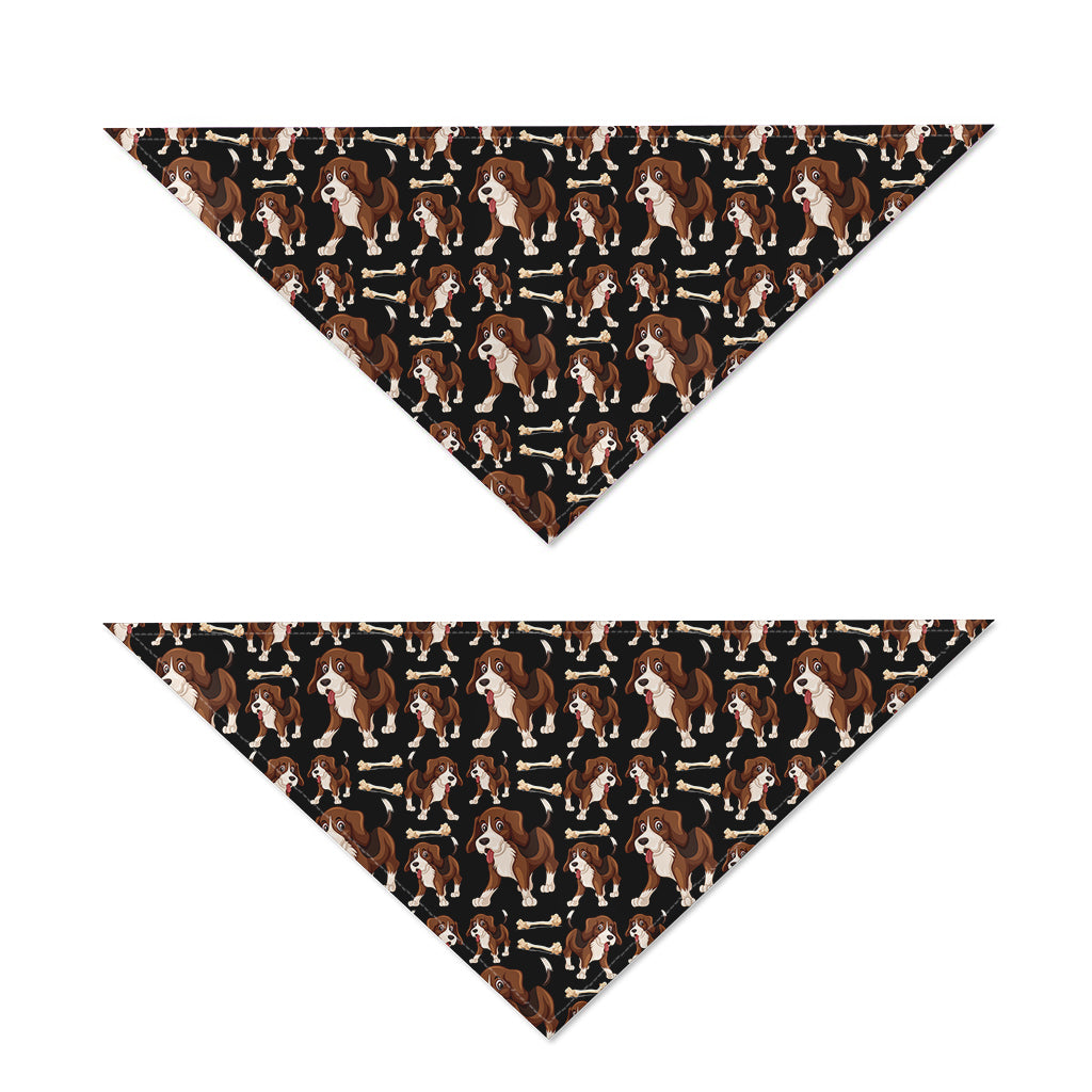 Cute Cartoon Beagle Pattern Print Dog Bandana