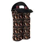 Cute Cartoon Beagle Pattern Print Double Neoprene Wine Tote