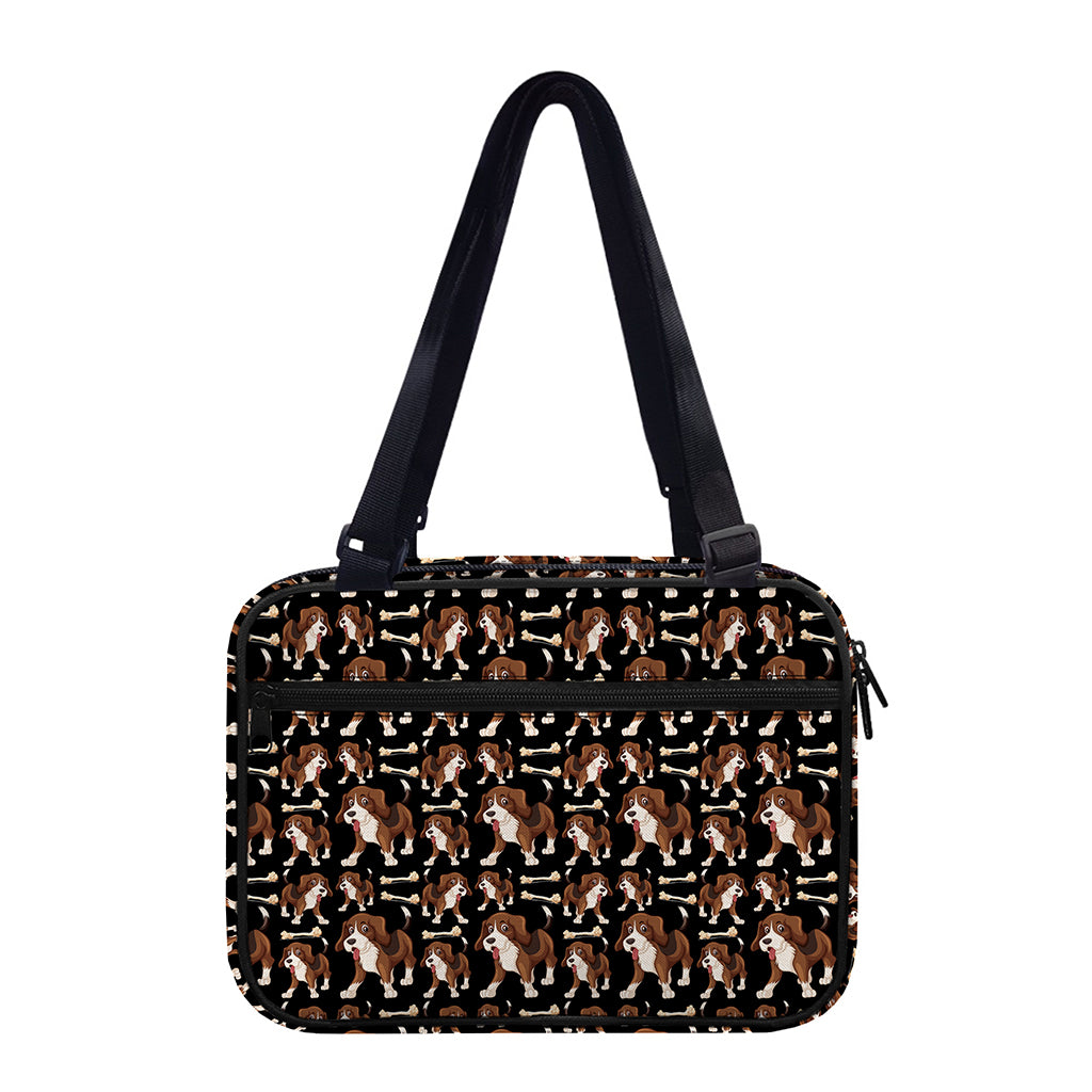 Cute Cartoon Beagle Pattern Print Double Strap Bible Bag