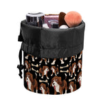 Cute Cartoon Beagle Pattern Print Drawstring Makeup Bag