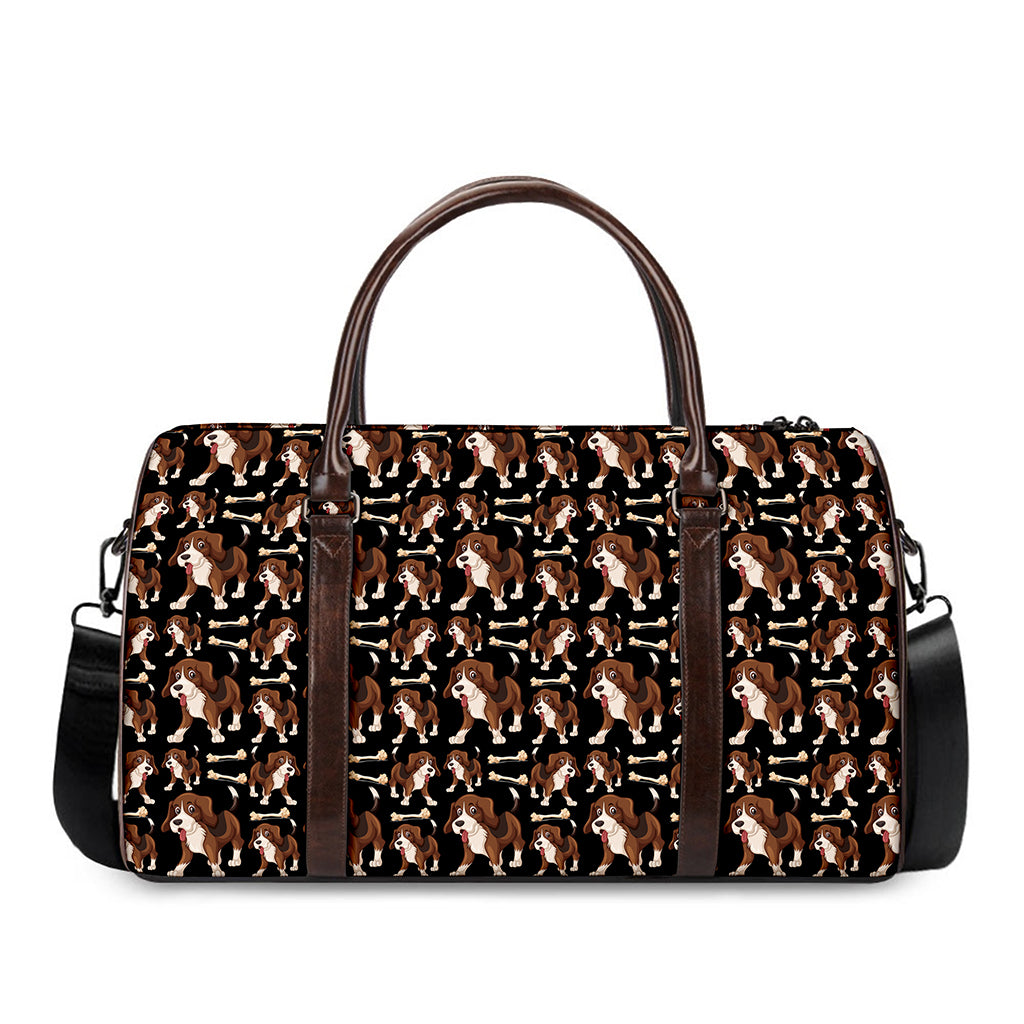Cute Cartoon Beagle Pattern Print Duffle Bag