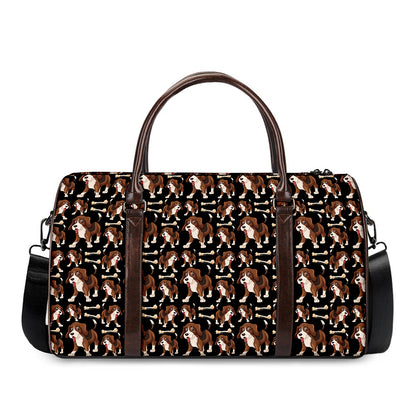 Cute Cartoon Beagle Pattern Print Duffle Bag