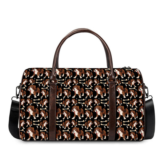 Cute Cartoon Beagle Pattern Print Duffle Bag