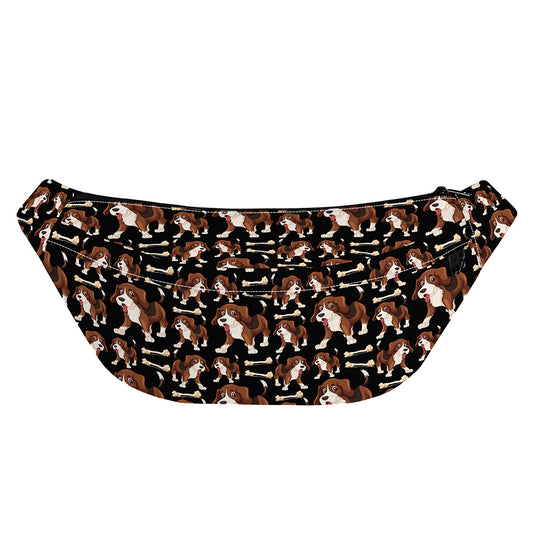 Cute Cartoon Beagle Pattern Print Fanny Pack