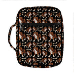 Cute Cartoon Beagle Pattern Print Front Pocket Bible Bag