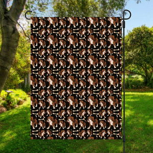 Cute Cartoon Beagle Pattern Print Garden Flag