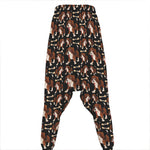 Cute Cartoon Beagle Pattern Print Hammer Pants