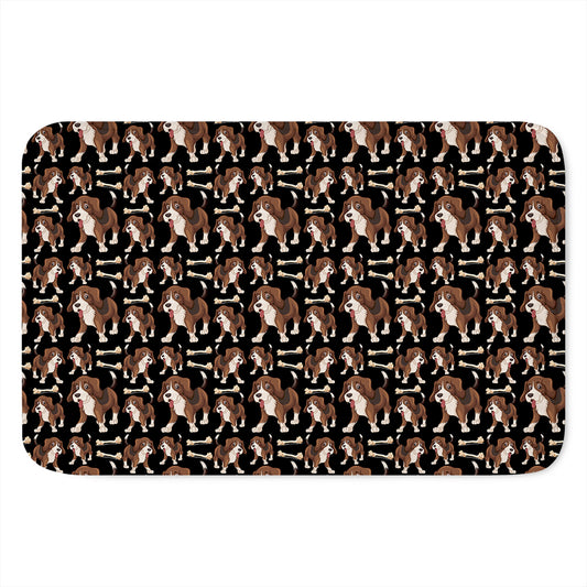 Cute Cartoon Beagle Pattern Print Indoor Door Mat