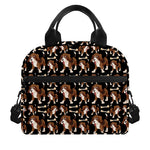 Cute Cartoon Beagle Pattern Print Insulated Lunch Bag