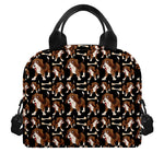 Cute Cartoon Beagle Pattern Print Insulated Lunch Bag