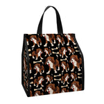 Cute Cartoon Beagle Pattern Print Insulated Lunch Tote