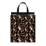 Cute Cartoon Beagle Pattern Print Insulated Lunch Tote