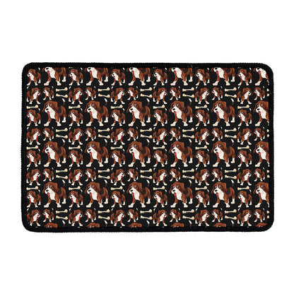 Cute Cartoon Beagle Pattern Print Kitchen Mat