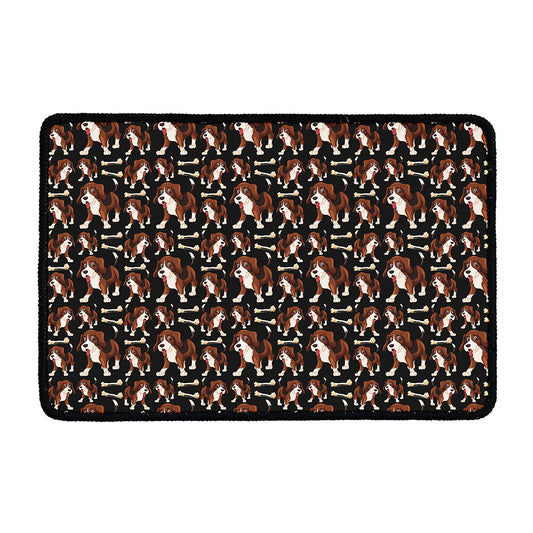 Cute Cartoon Beagle Pattern Print Kitchen Mat