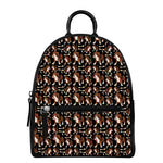 Cute Cartoon Beagle Pattern Print Leather Backpack