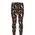 Cute Cartoon Beagle Pattern Print Men's Leggings